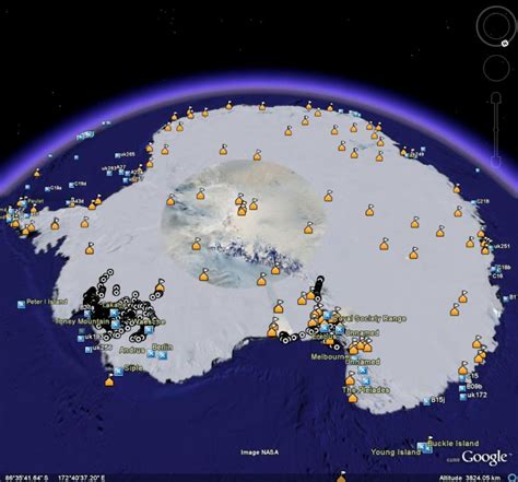 antarctica map google earth